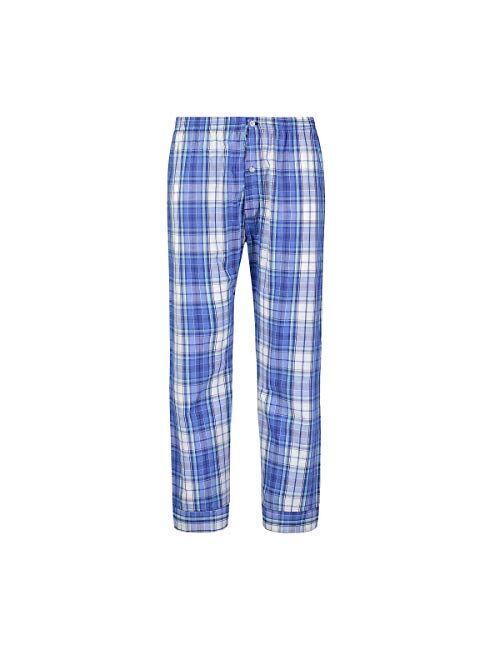 Baileys Men's Pajamas Set Long Sleeve Button Down Pajama Plaid Woven Pajama