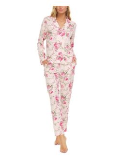 Flora by Flora Nikrooz Tammy Notch Collar Top & Pants Pajama Set