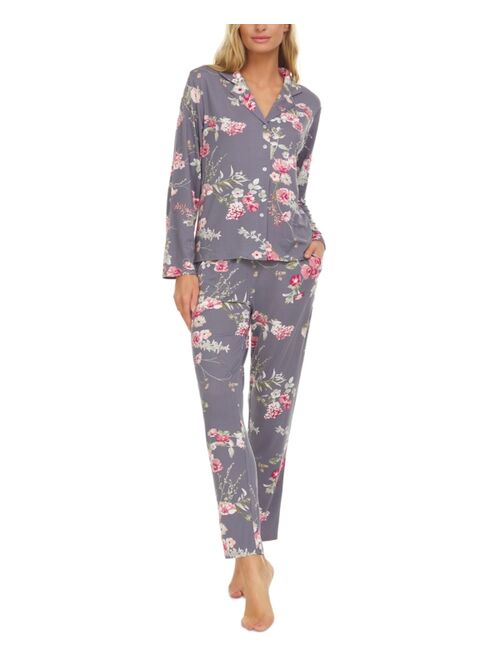 Flora by Flora Nikrooz Tammy Notch Collar Top & Pants Pajama Set