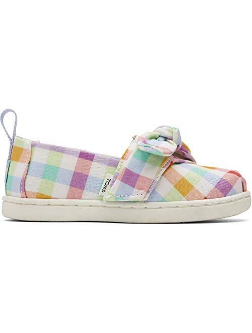 TOMS Summer Plaid/Bow Tiny Alpargata (Toddler/Little Kid)