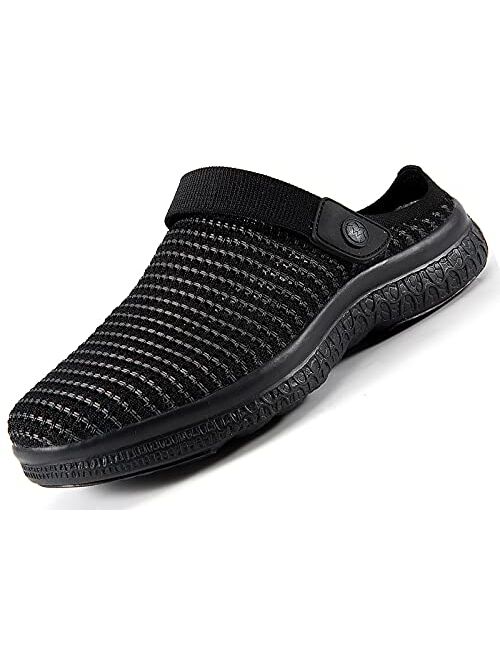 Hsyooes Garden Clogs Mens Womens Garden Shoes Arch Support Summer House Slippers Sandals Breathable Slip On Home Shoes Indoor Outdoor Mules