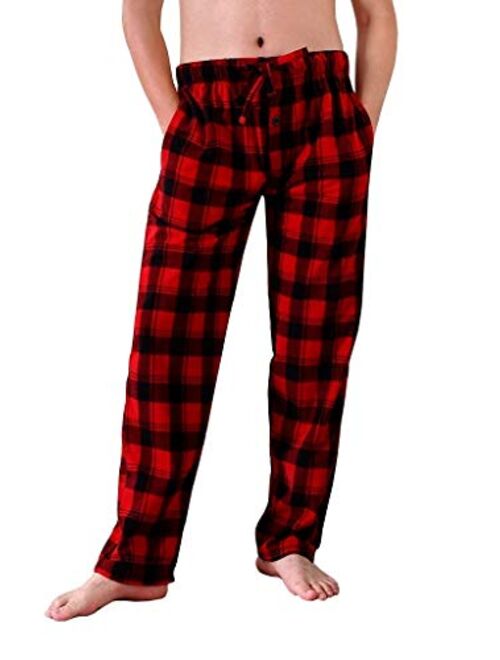 Different Touch Men's Pajama Lounge Pants Bottoms Fleece Sleepwear PJs with Pockets