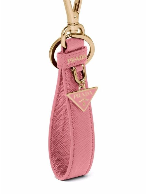 Prada logo-plaque keyring