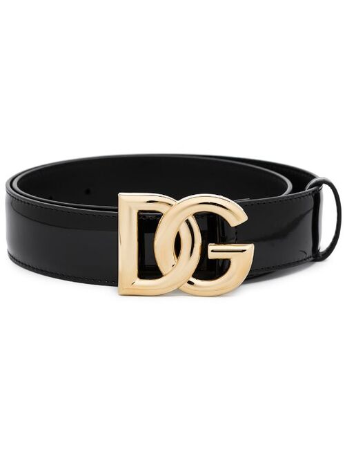 Dolce & Gabbana DG logo leather belt