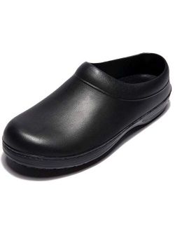 IKCSHOE Flat Chef Non-Slip Safety Oil Water Resistant Casual Clog Shoe for Women and Men