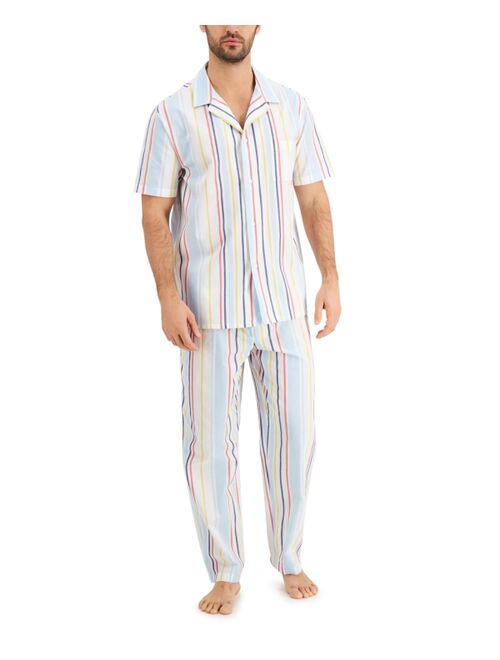 Club Room Men's Striped Pajamas, Created for Macy's