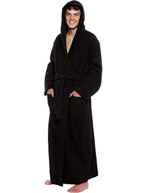 Ross Michaels Mens Robe Big & Tall - Long Terry Cotton Bathrobe with Shawl Collar