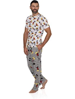 Men's Classic Mickey Mouse Pajama Tee and Lounge Pant Set