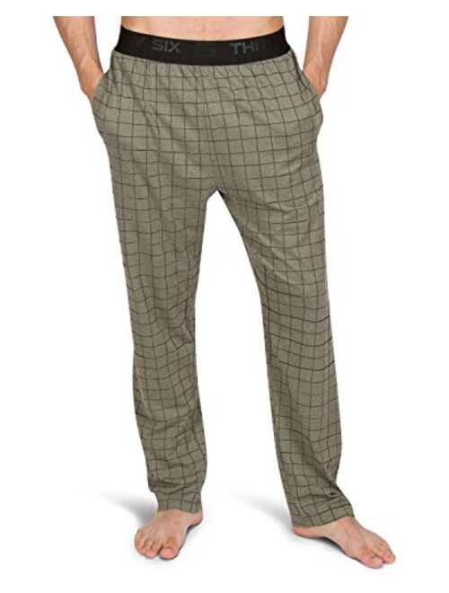 Three Sixty Six Performance Dry Fit Pajama Pants for Men - Stretch Lounge Pjs with Pockets, Tapered Fit, Plaid