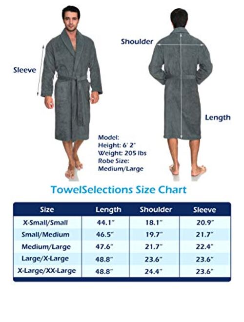 TowelSelections Men's Robe, Turkish Cotton Luxury Terry Shawl Bathrobe