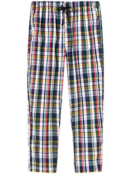 AjezMax Men's Pajama Bottoms Cotton Plaid Sleep Pants Long Lounge Pants Long Sleepwear Pack