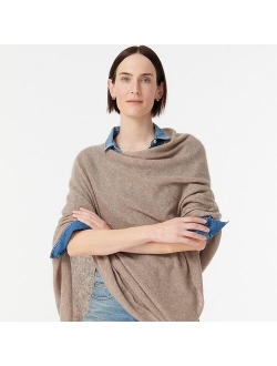 Cashmere-wool poncho