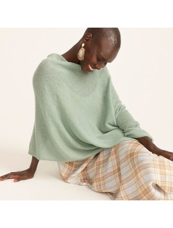 Cashmere-wool poncho