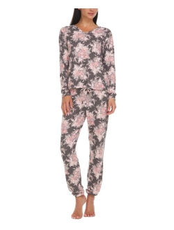 Flora by Flora Nikrooz Jenna Printed Sweater-Knit Pajama Set