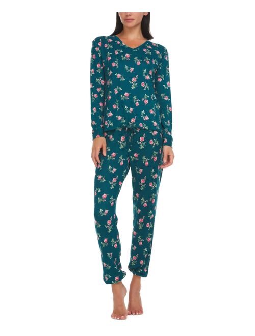 Flora by Flora Nikrooz Jenna Printed Sweater-Knit Pajama Set