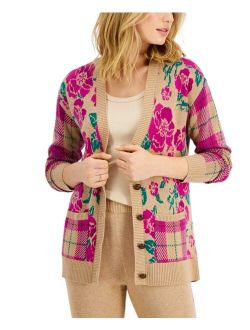 Floral Button Up Cardigan, Created for Macy's