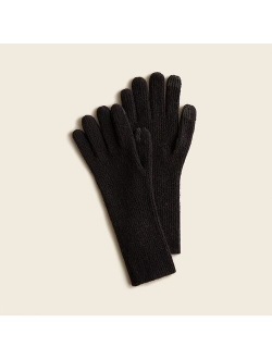 Ribbed touch-screen gloves in supersoft yarn