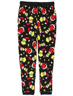 Dr. Seuss The Grinch Mens Christmas Holiday Santa Pajama Pants with Pockets