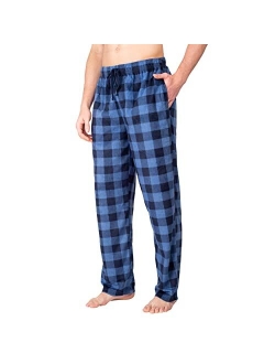 SLEEPHERO Mens Pajama Pants Fleece Pajama Pants for Men Comfortable Soft Christmas Pajamas Plaid Pajama Bottoms