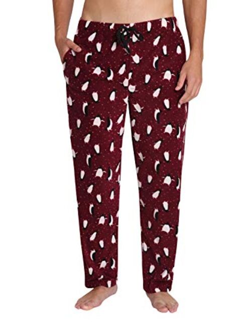 SLEEPHERO Mens Pajama Pants Fleece Pajama Pants for Men Comfortable Soft Christmas Pajamas Plaid Pajama Bottoms