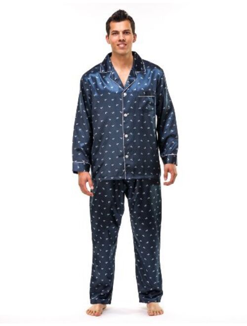 Noble Mount Satin Pajamas for Men - Silky Pajama Set for Men