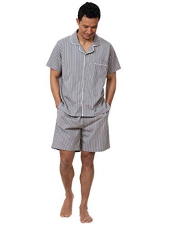 PJ Sets For Men - Mens Cotton Pajamas Shorts Set