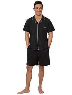 PJ Sets For Men - Mens Cotton Pajamas Shorts Set