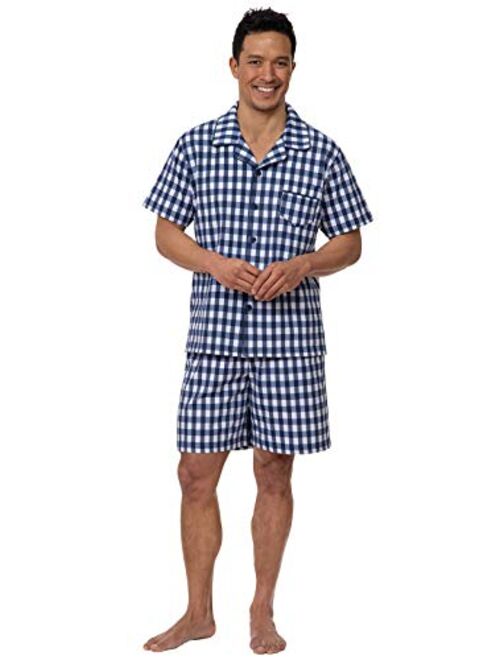 PajamaGram PJ Sets For Men - Mens Cotton Pajamas Shorts Set