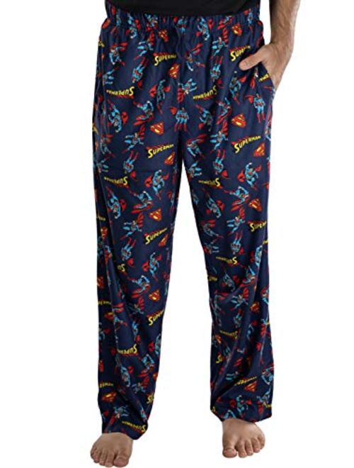 DC Comics Mens Superman All Over Print Loungewear Pajama Pants