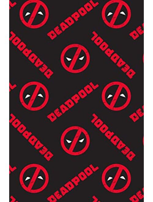 Marvel Mens' Deadpool Logo All Over Print Pajama Pants