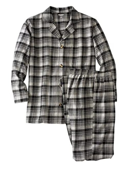 KingSize Men's Big & Tall Plaid Flannel Pajama Set Pajamas