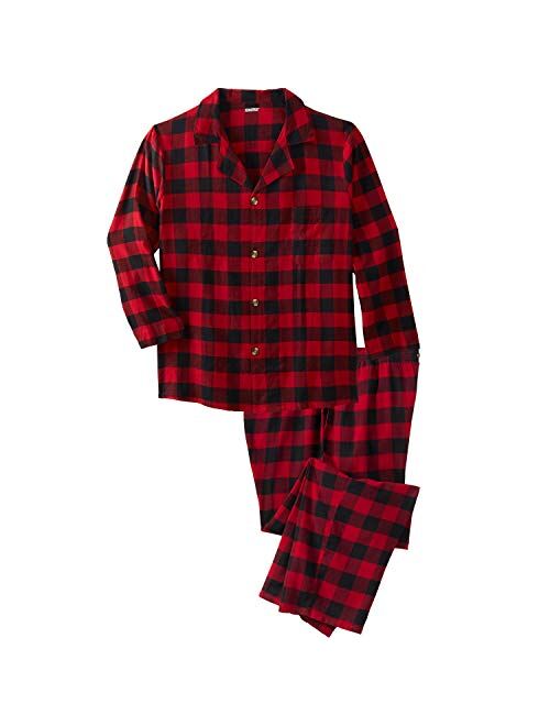 KingSize Men's Big & Tall Plaid Flannel Pajama Set Pajamas