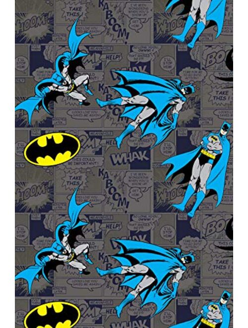 DC Comics Adult Classic Batman Comic Allover Print Loungewear Pajama Pants for Men