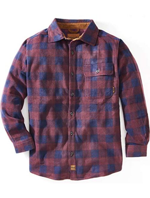 Venado Mens Plaid Shirts for Men - Heavyweight Buffalo Plaid Fleece Shirt