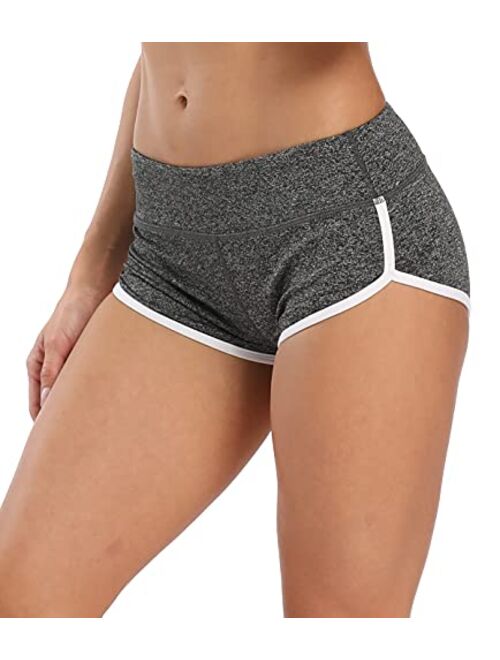 ENEESSI Women's Booty Shorts Workout Butt Lifting High Waist Yoga Running Gym Shorts