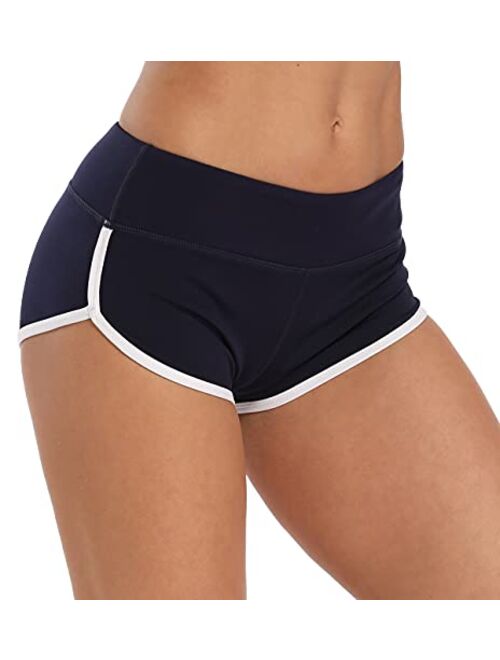 ENEESSI Women's Booty Shorts Workout Butt Lifting High Waist Yoga Running Gym Shorts