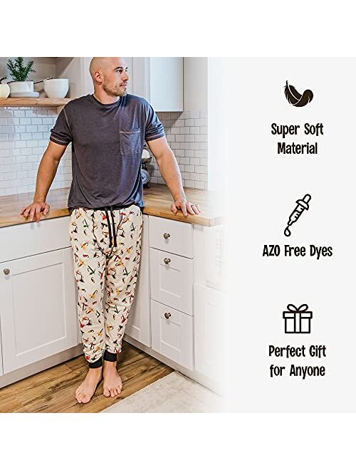 Lazy One Men's Pajama Long John Joggers, Pajamas for Men