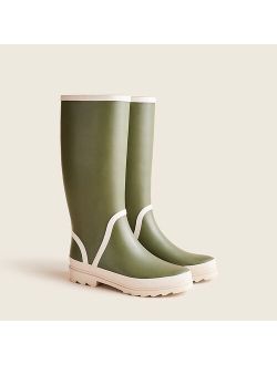 Tall lug-sole rainboots