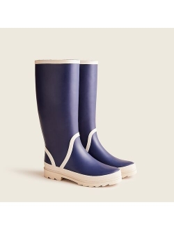 Tall lug-sole rainboots