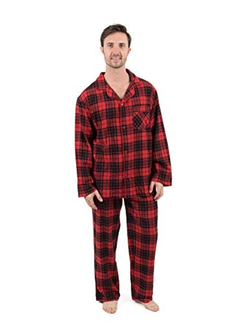 Leveret Mens Flannel pajamas 2 Piece Christmas Pajama Set (Size Small-XXX-Large)