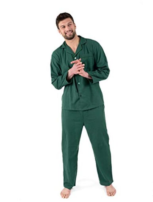 Leveret Mens Flannel pajamas 2 Piece Christmas Pajama Set (Size Small-XXX-Large)