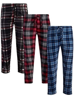 Ten West Apparel Men’s Pajama Bottoms – 3 Pack Flannel Fleece Sleep and Lounge Pants (M-XXL)