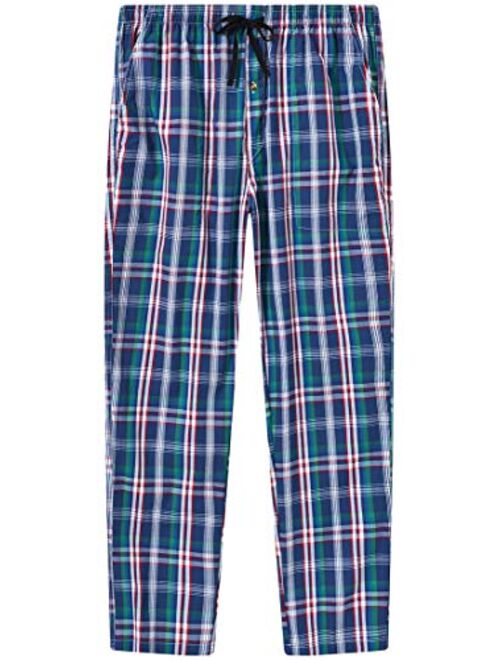 JINSHI Men’s Pajama Pants Soft Sleep Pants Pajama Bottoms Cotton Lounge Pants with Pockets