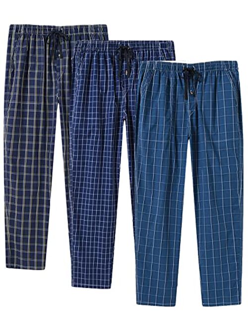 JINSHI Men’s Pajama Pants Soft Sleep Pants Pajama Bottoms Cotton Lounge Pants with Pockets