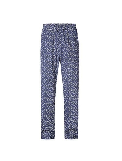 Alex Vando Mens Soft Cotton Printed Pajama Pants Sleepwear Bottom Lounge Pant with Drawstring for Men