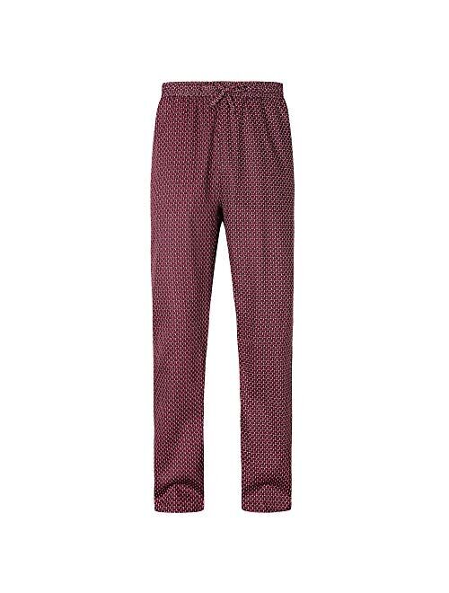 Alex Vando Mens Soft Cotton Printed Pajama Pants Sleepwear Bottom Lounge Pant with Drawstring for Men