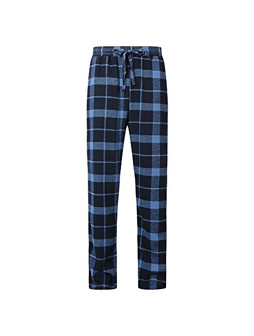 Alex Vando Mens Soft Cotton Printed Pajama Pants Sleepwear Bottom Lounge Pant with Drawstring for Men