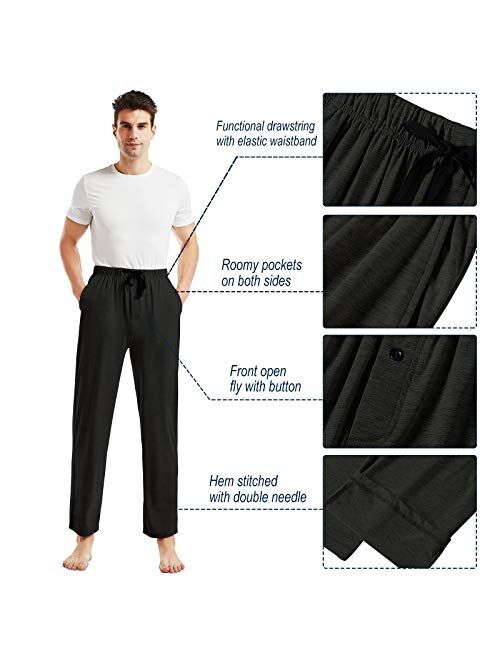 Men's Pajama Pants Bamboo Viscose Soft Breathable Pajama Pants for Men with Pockets