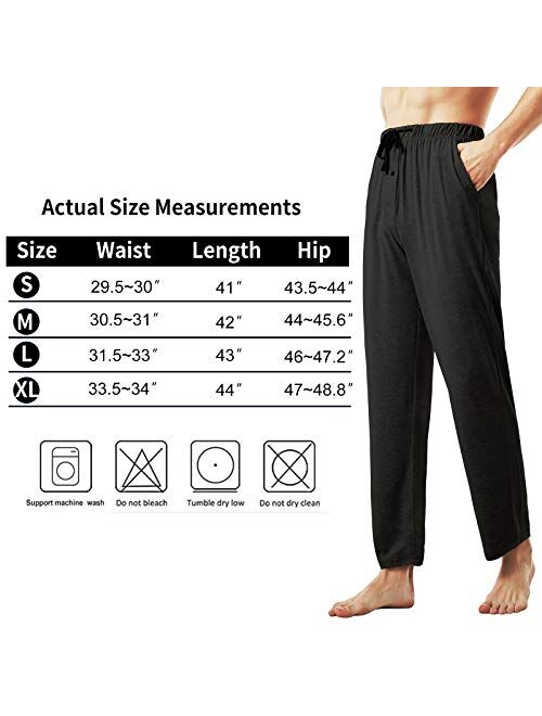 Men's Pajama Pants Bamboo Viscose Soft Breathable Pajama Pants for Men with Pockets