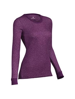 Women's Performance Rib Knit Thermal Underwear Top with Silvadur